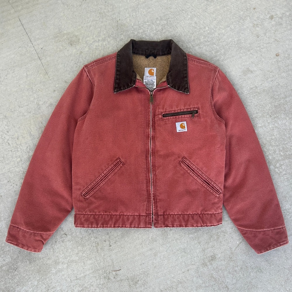 Carhartt WJ097 VRO Women XS Vintage Rose Sandstone Detroit Jacket Blanket Lined
